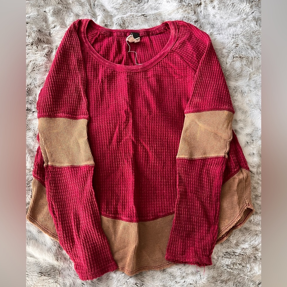 Long sleeve Henley material shirt, women’s, free people